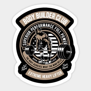 Body Builder Club Sticker